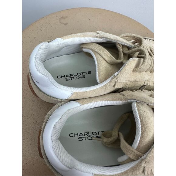 Charlotte Stone Women’s Suede Leather Low Ankle Dean in Tan Sand - Picture 6 of 11